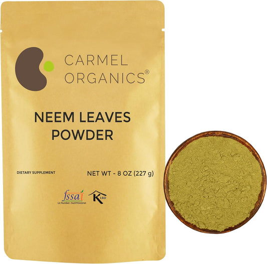 Organic Neem Leaves Powder - 8 Oz | 227g - Pure, Non-GMO, No Additives | Azadirachta Indica Powder