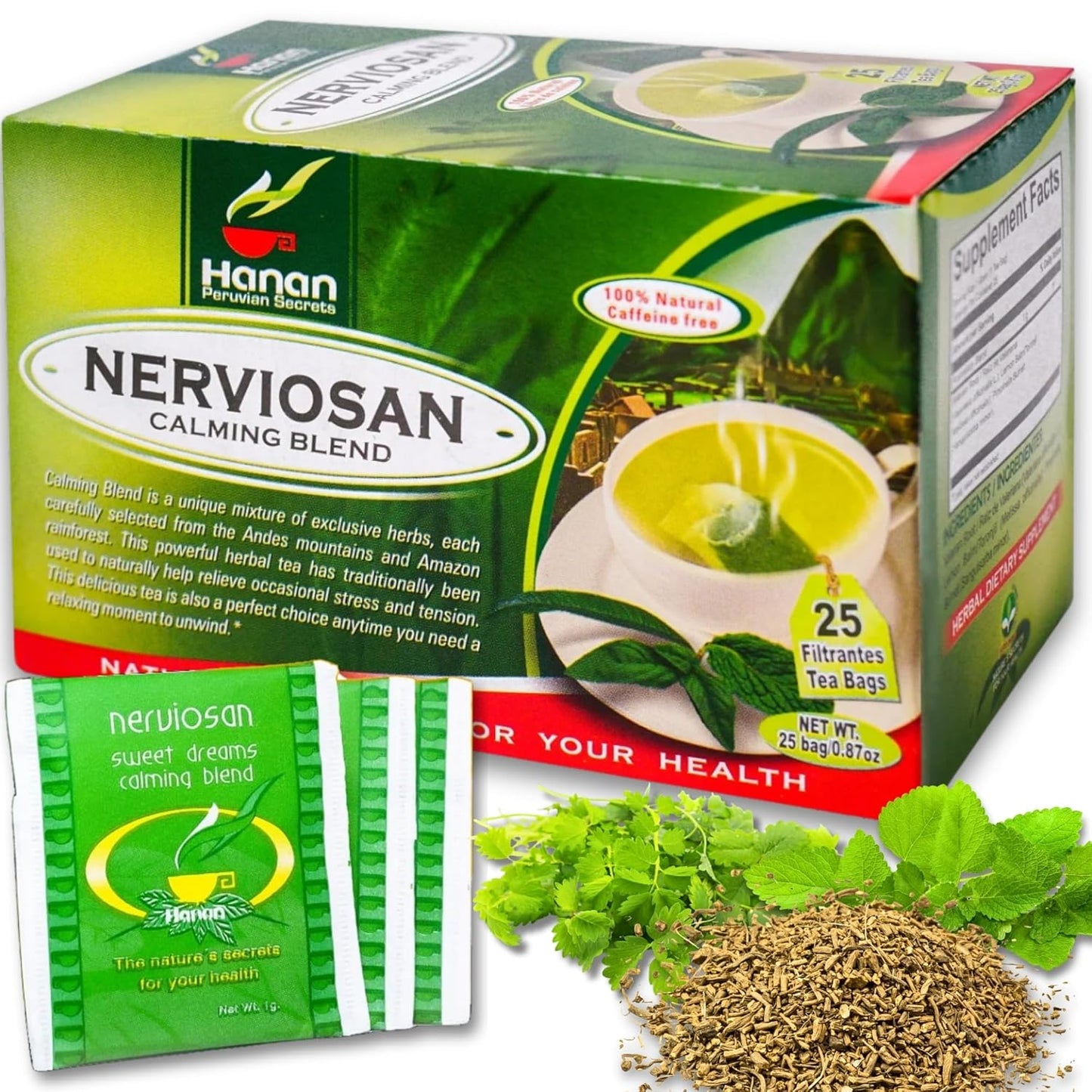 Organic Nerviosan Herbal Blend Tea for Relaxation and Calmness