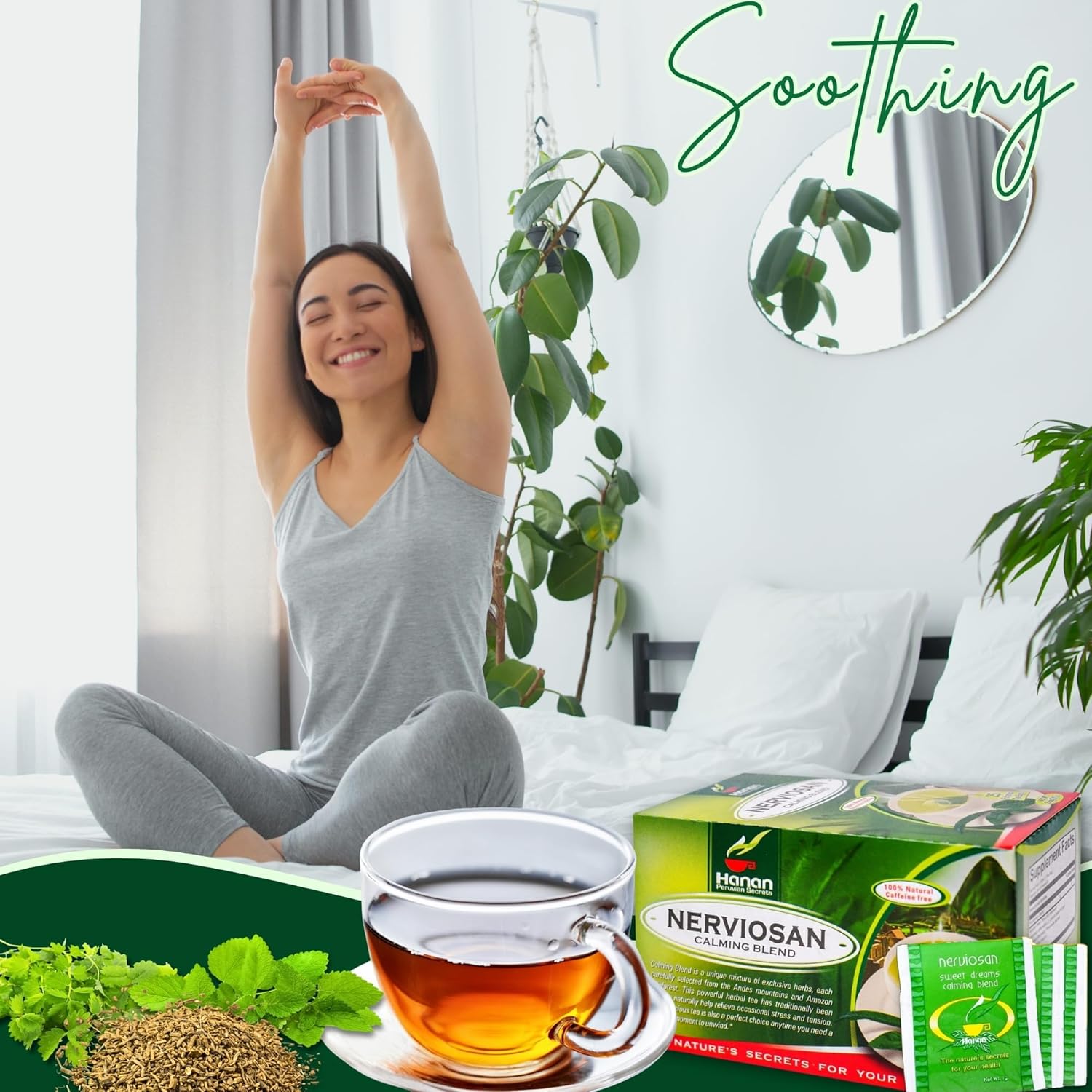 Organic Nerviosan Herbal Blend Tea for Relaxation and Calmness