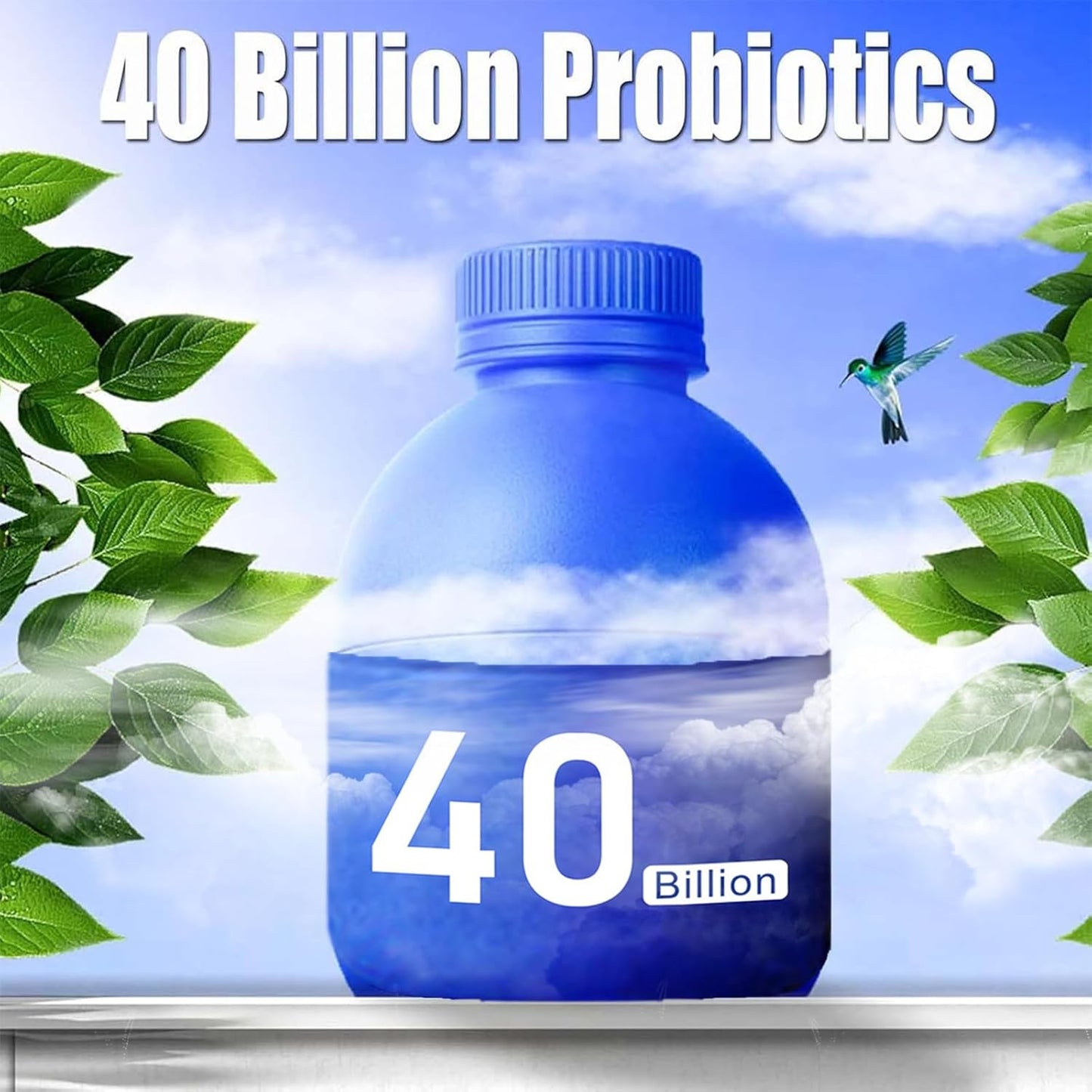 Organic Prebiotic Probiotics 40 Billion CFU for Improved Gastrointestinal Digestion in Men and Women