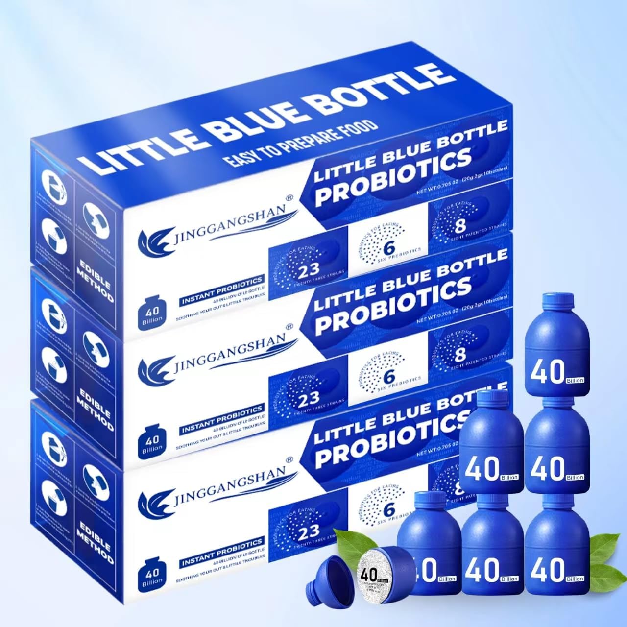 Organic Prebiotic Probiotics for Digestive Health - 40 Billion CFU, 30 Bottles - Men & Women Gut Support (20)