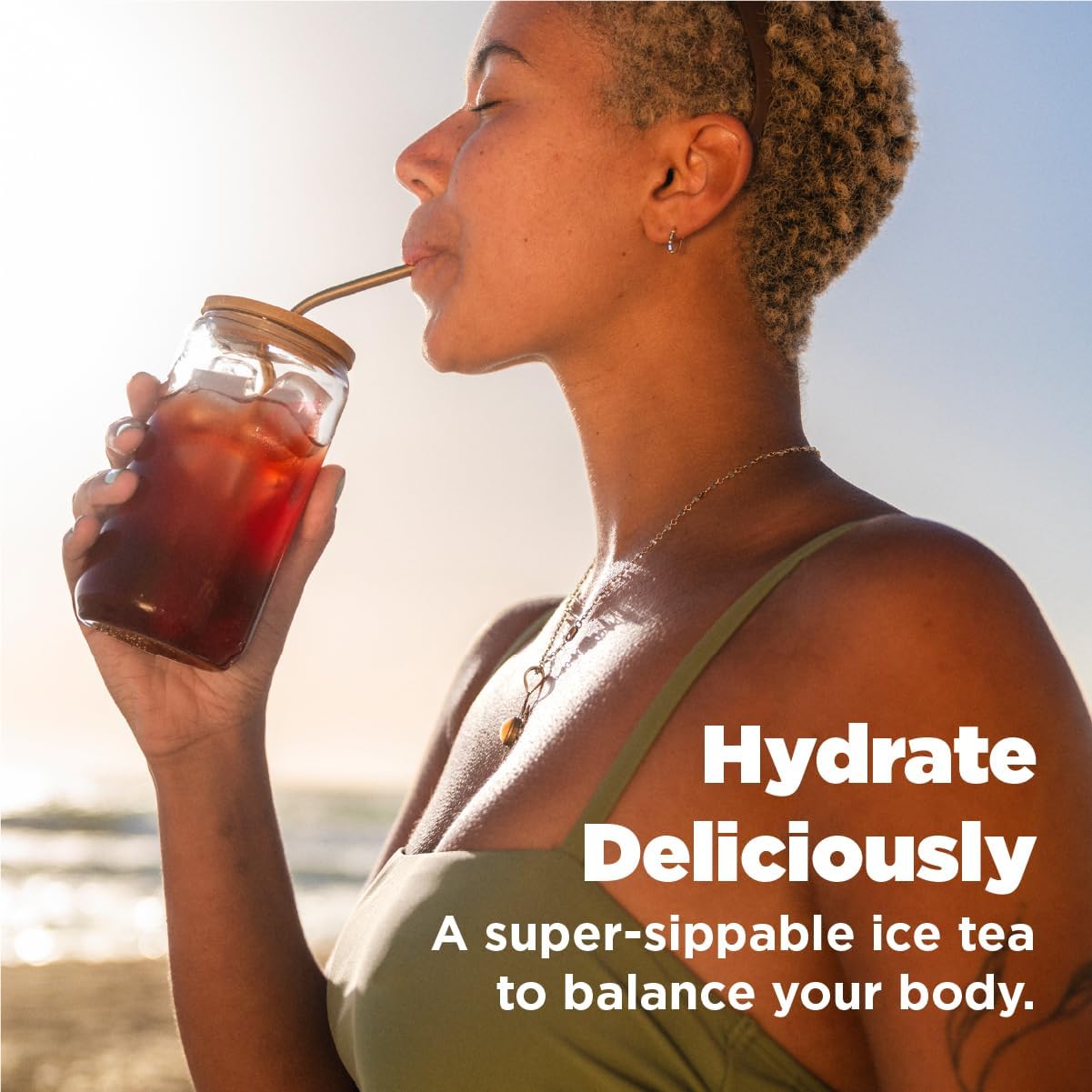 Organic Raspberry Hibiscus Iced Tea with Adaptogens & Mushrooms | Gluten-Free Electrolyte Powder Drink Mix for Hydration (6 oz)