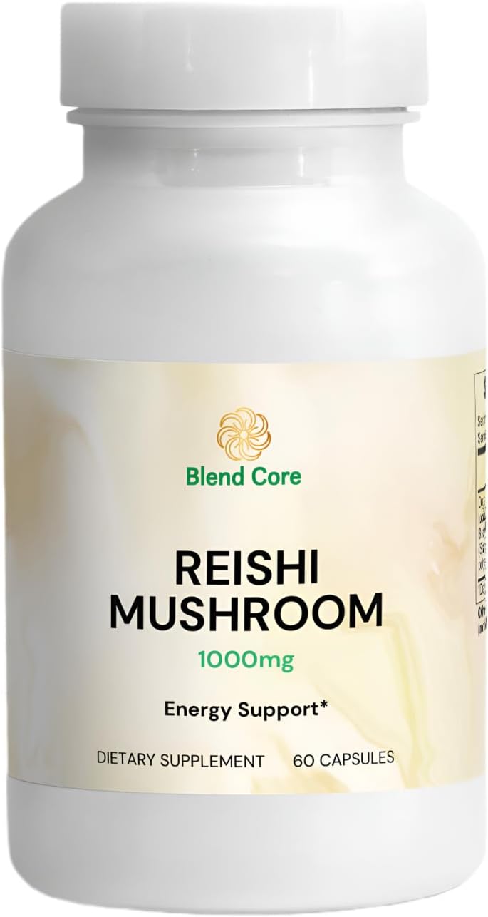 Organic Reishi Mushroom Extract Capsules for Improved Sleep, Cardiovascular Health, and Immune Support - Vegan and Non-GMO