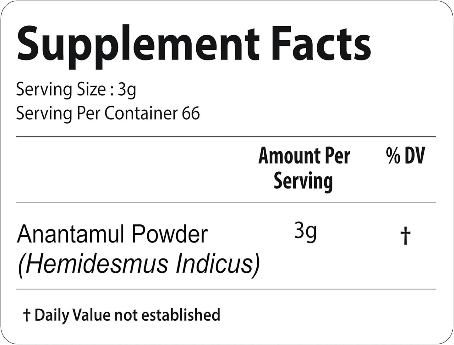 Organic Sarsaparilla Root Powder - Hemidesmus Indicus - Anantmool - 200g/7oz - Ayurvedic Herbal Supplement - Gluten-Free, Non-GMO, Vegan - 100% Pure