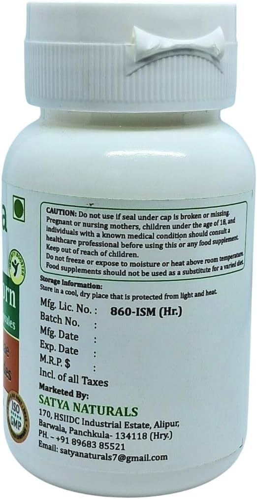 Organic Sea Buckthorn Extract Capsules 500mg | Men & Women Herbal Supplement | Ayurvedic Forte Blend (60 Veg Capsules)