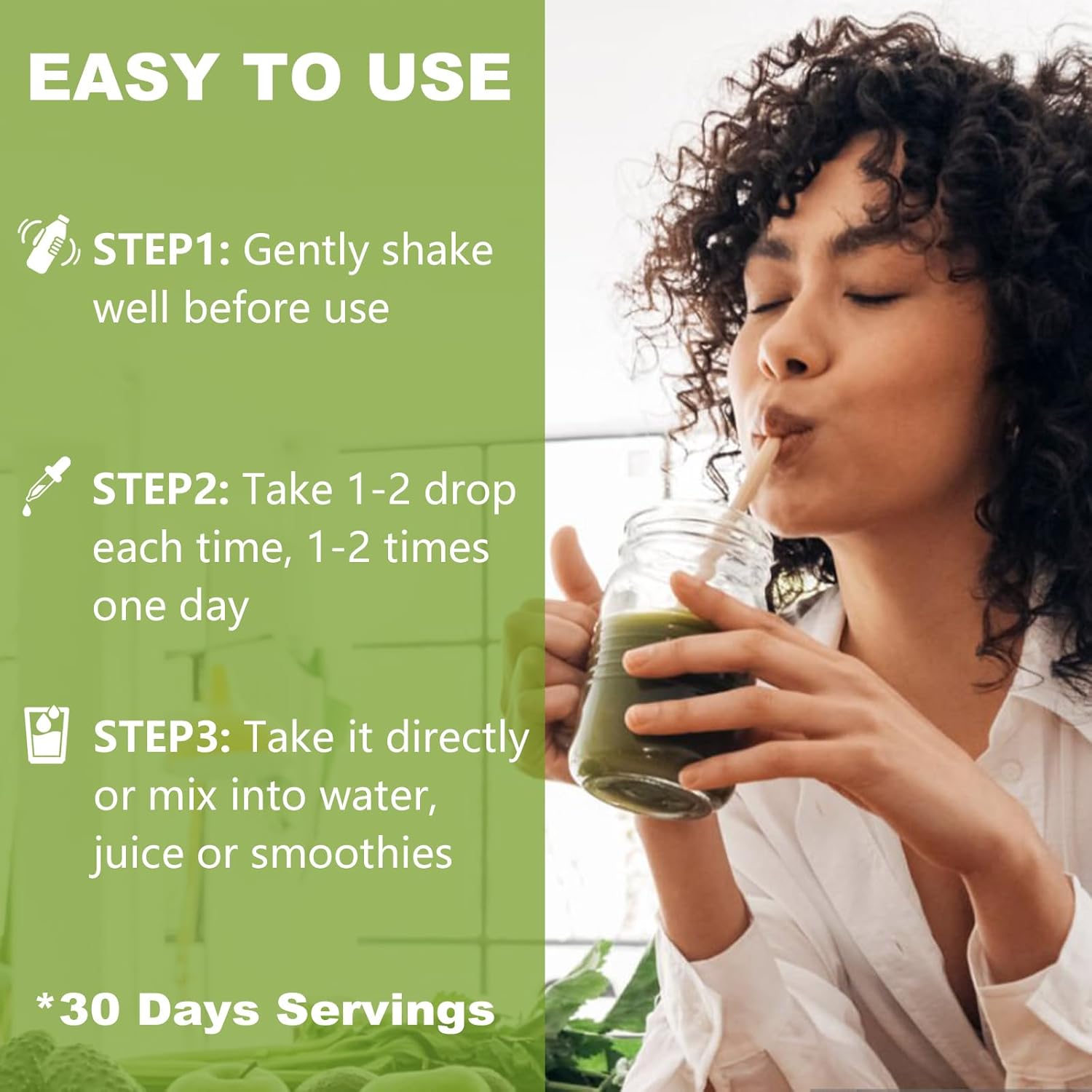 Organic Soursop Extract Liquid Drops 1800MG - Pure Soursop Leaf and Fruit Extract - 2 FL OZ Bottle - Sugar/Gluten Free