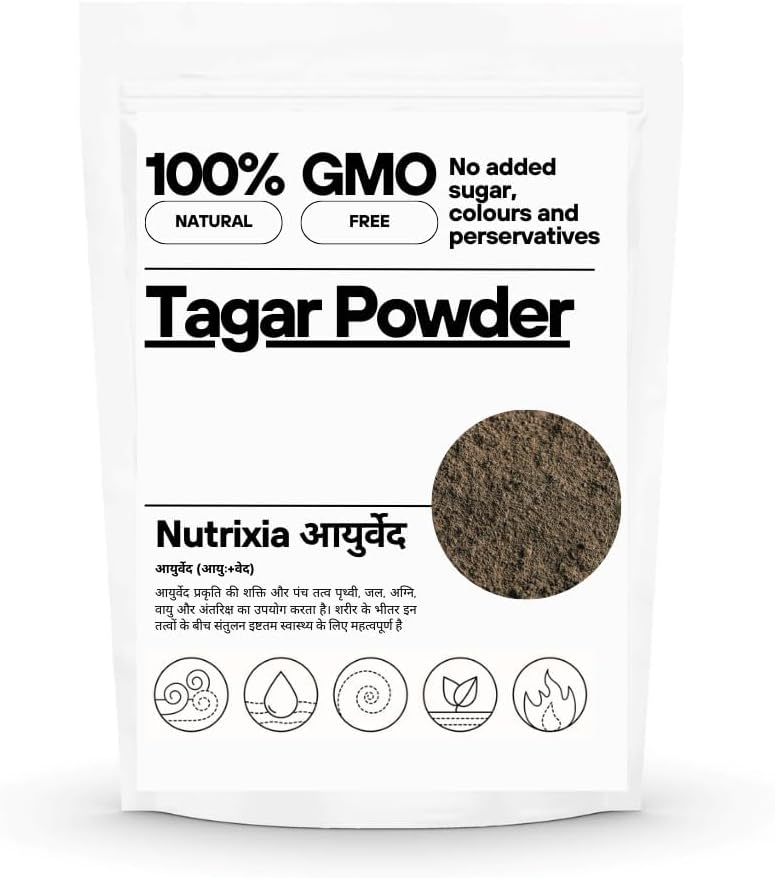 Organic Tagar Root Powder 50g - Herbal Valerian Supplement - Ganth Mushkbala Sugandhabala Valeriana Wallich