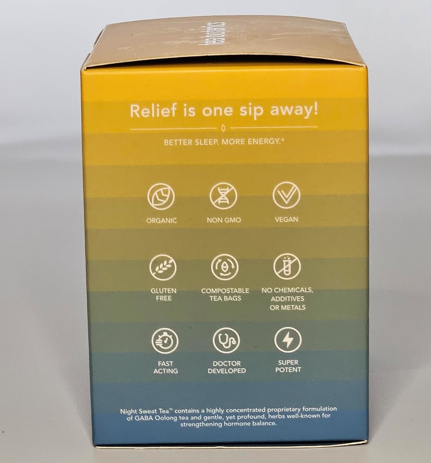Organic Tea Botanics Night Sweat Tea for Menopause Relief and Hormone Balance - Promotes Sleep and Mood (15 Day Supply)