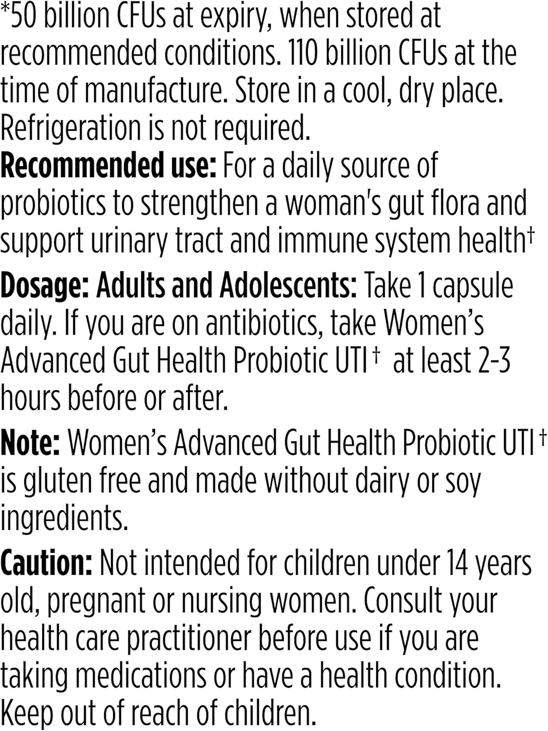 Organic Women's Daily Probiotic with Cranberry for UTI Support, Multi-Strain Formula, 30 Capsules