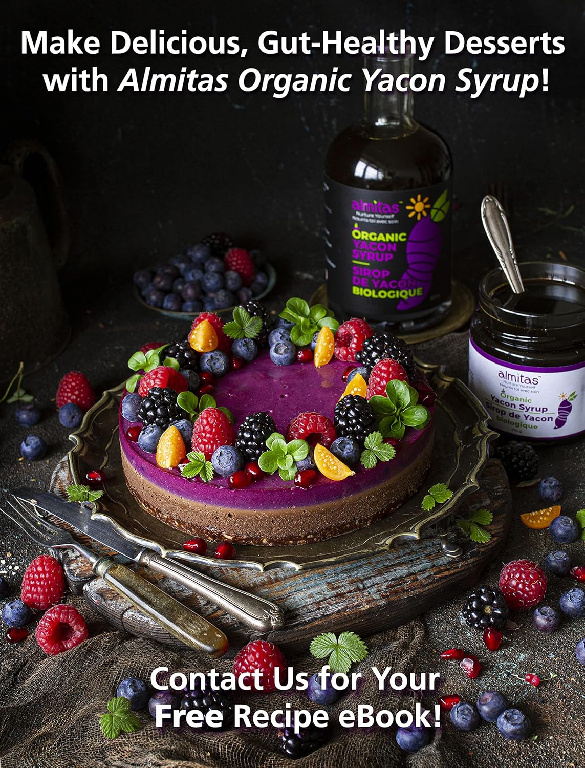 Organic Yacon Syrup: Keto, Vegan, Gluten-Free, Raw Food. Non-GMO Sweetener with Prebiotic Fiber. High FOS Content.
