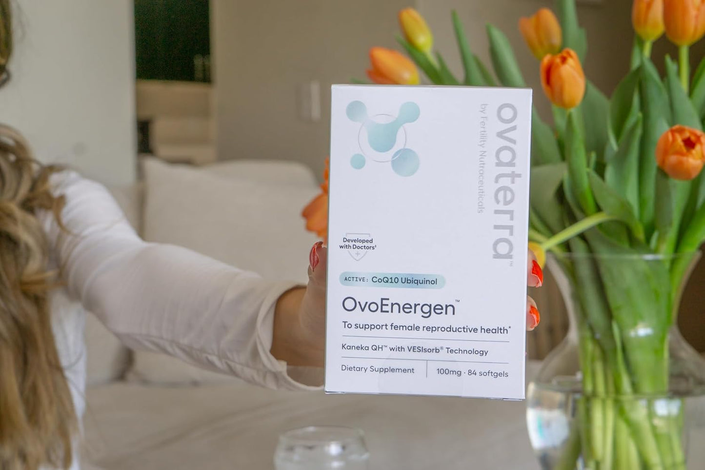 Ovaterra OvoEnergen CoQ10 DHEA - Women's Egg Health Power Pack, Fertility Support with Ubiquinol & DHEA for Reproductive Wellness (28-Day Supply)