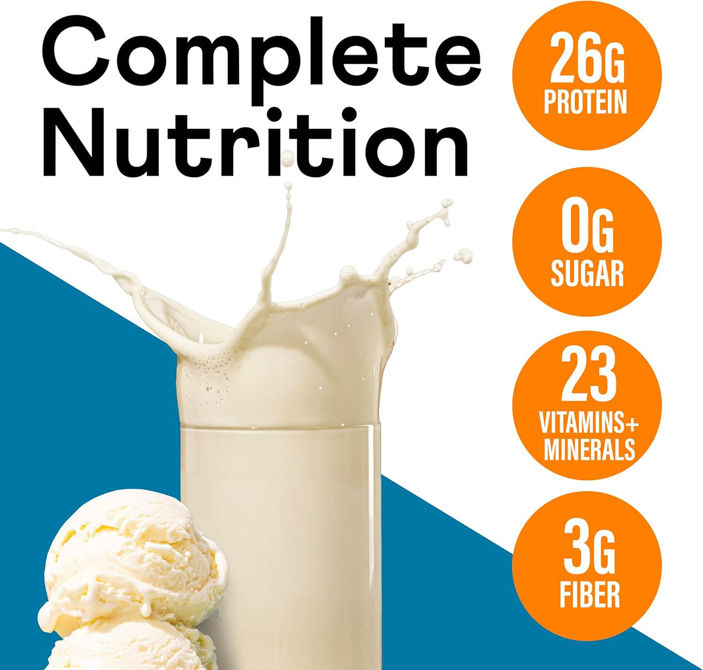 OWYN High Protein Plant Based Nutrition Shake, Vanilla Flavor, 12 Fl Oz (24 Pack) - Complete & Balanced