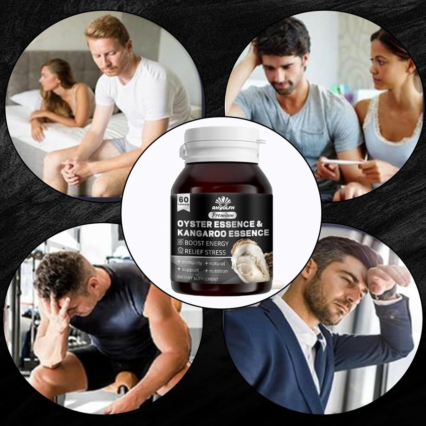 Oyster Peptides Capsules - Supports Energy & Immune Boost for Men & Women, 60 Grams