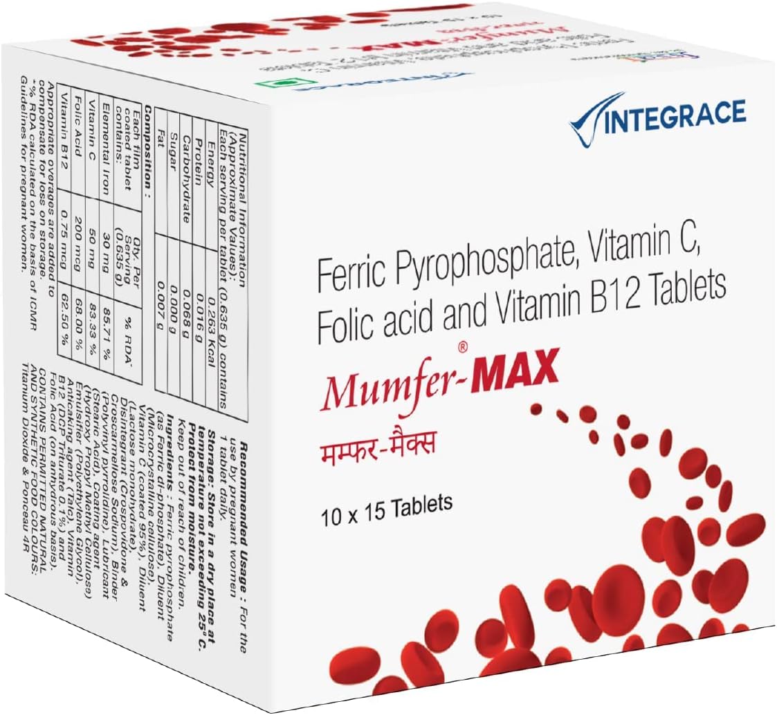 Pack of 10 Generic M U M F E R Max Tablets - 150 Count