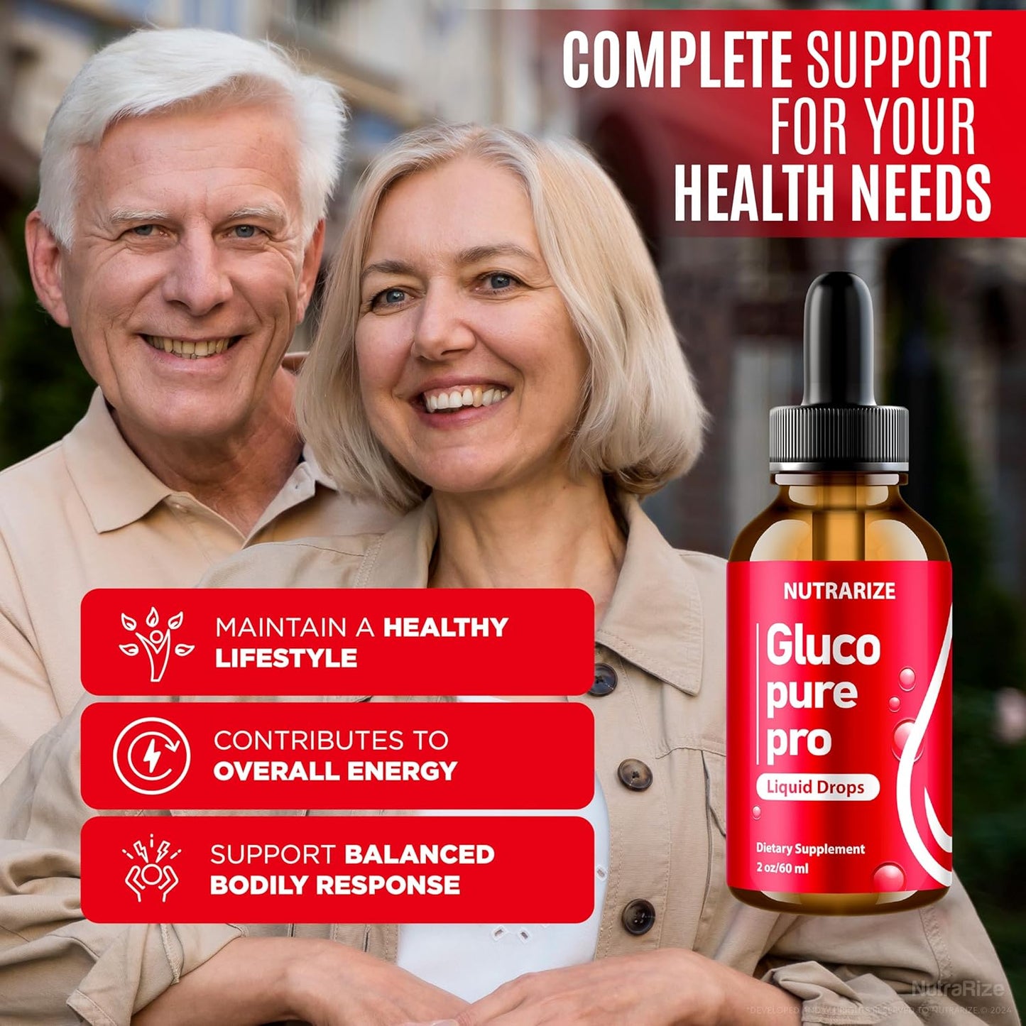 Pack of 2 Gluco Pure Pro Drops - Official Formula for Healthy Blood Sugar Levels - Premium Supplement for Overall Wellness - Gotas Review (60 Servings)