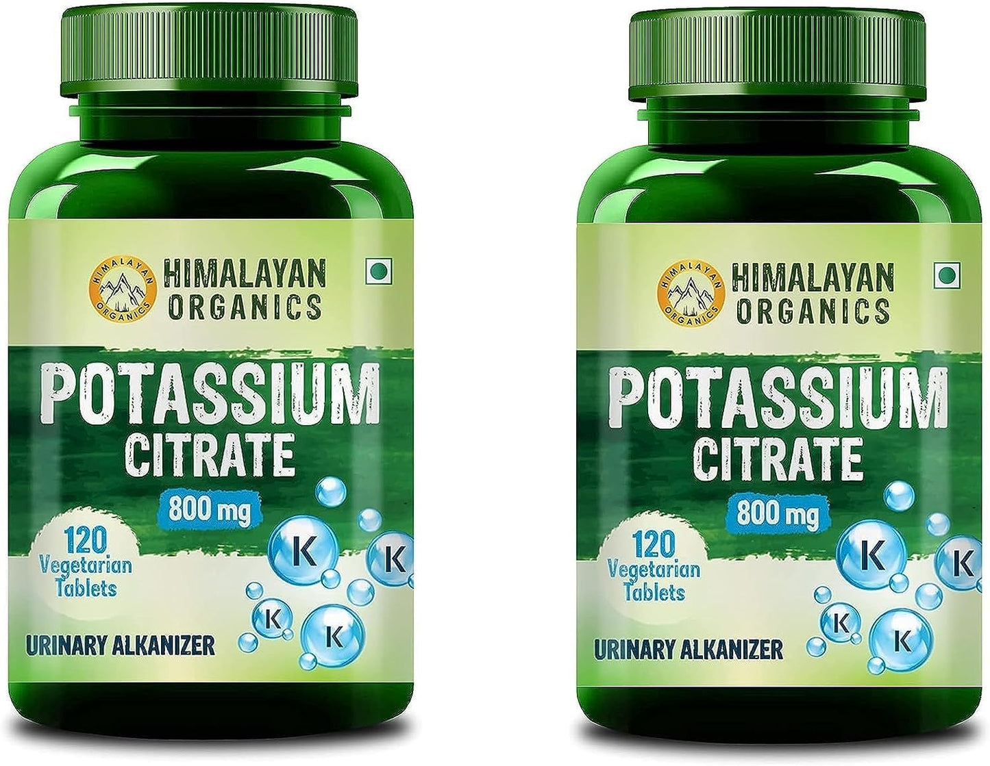 Pack of 2 Potassium Citrate 800mg Herbal Tablets with No Side Effects - 240 Tablets in Total