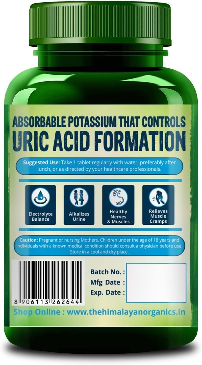 Pack of 2 Potassium Citrate 800mg Herbal Tablets with No Side Effects - 240 Tablets in Total