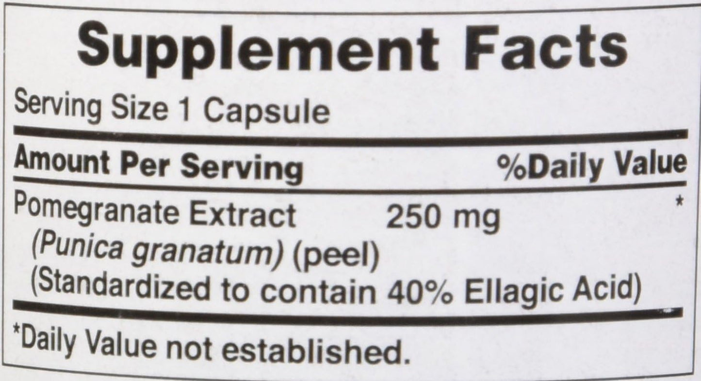 Pack of 2 Puritan's Pride Pomegranate Extract Capsules, 250 Mg, 120 Count - Antioxidant Supplement for Overall Wellness