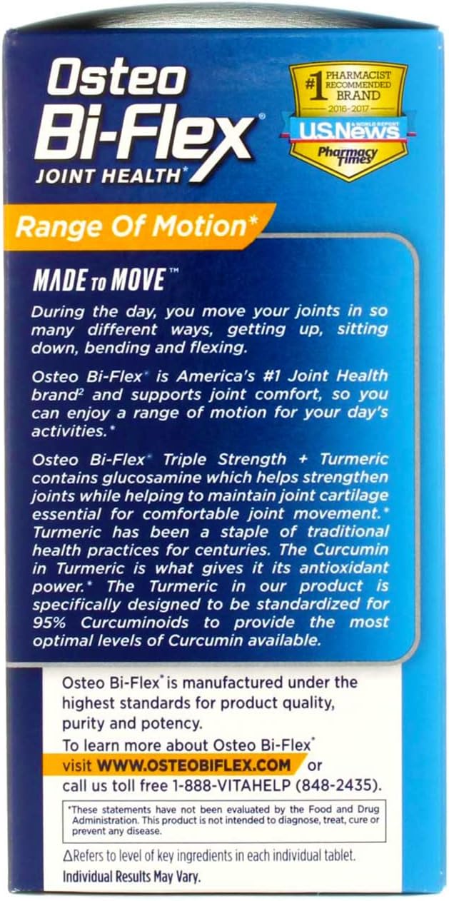 Pack of 320 Osteo Bi-Flex Joint Health Herbal Formula Capsules with Turmeric