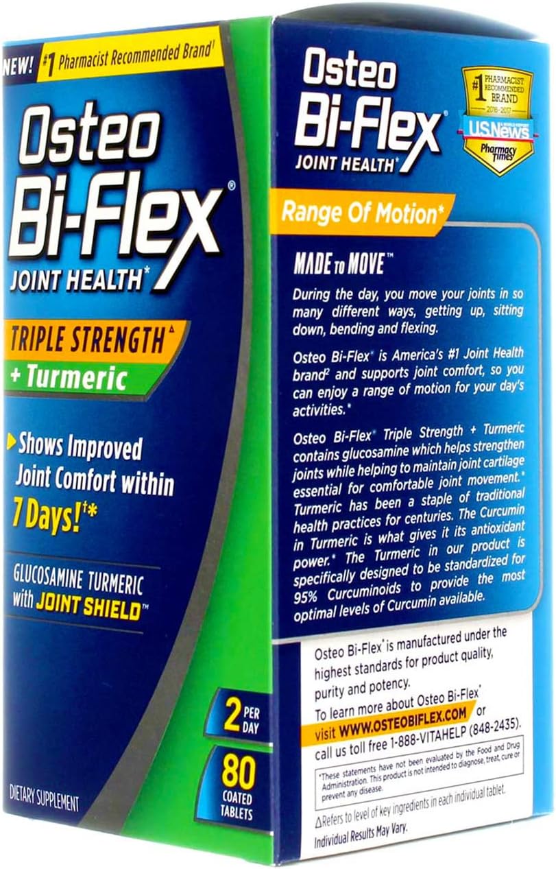 Pack of 320 Osteo Bi-Flex Joint Health Herbal Formula Capsules with Turmeric
