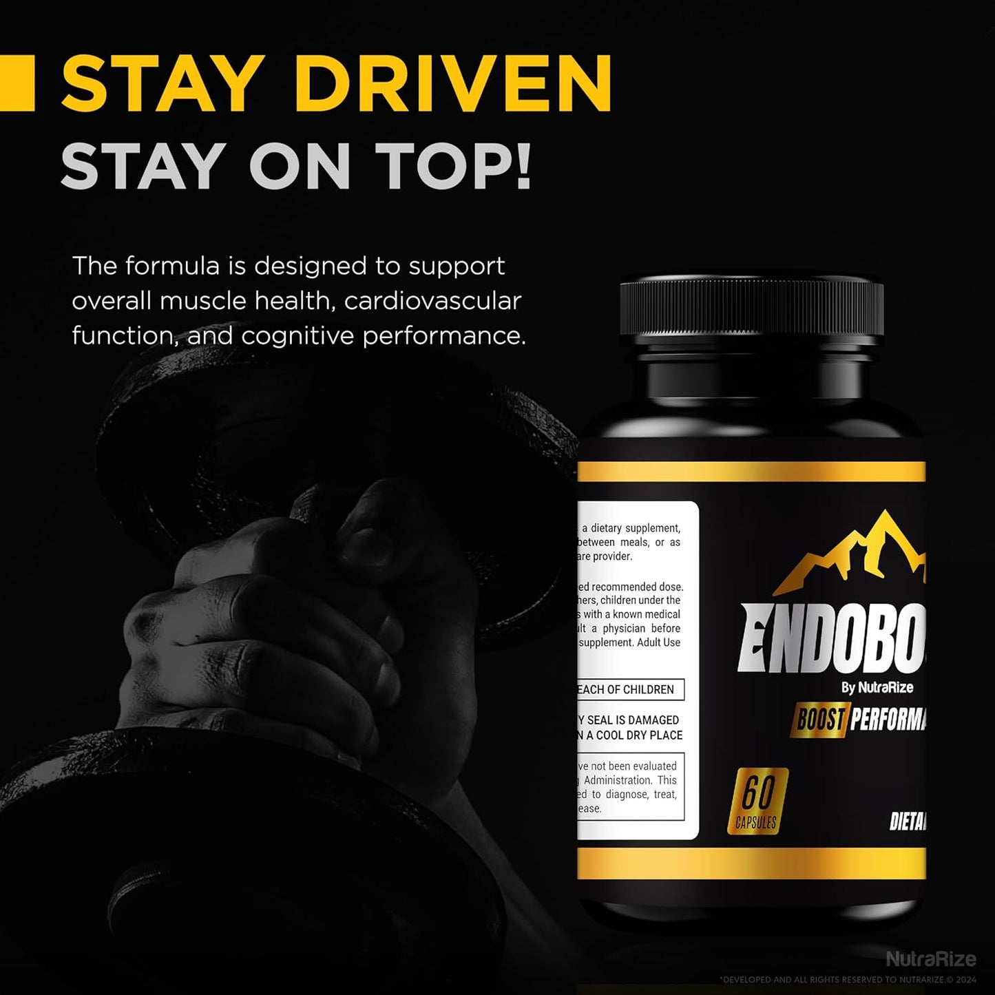 Pack of 5 NutraRize Endoboost for Men - Official Endoboost Performance Supplements Capsules Reviews Mens Health Pills Pro Advanced Formula 300 Capsules