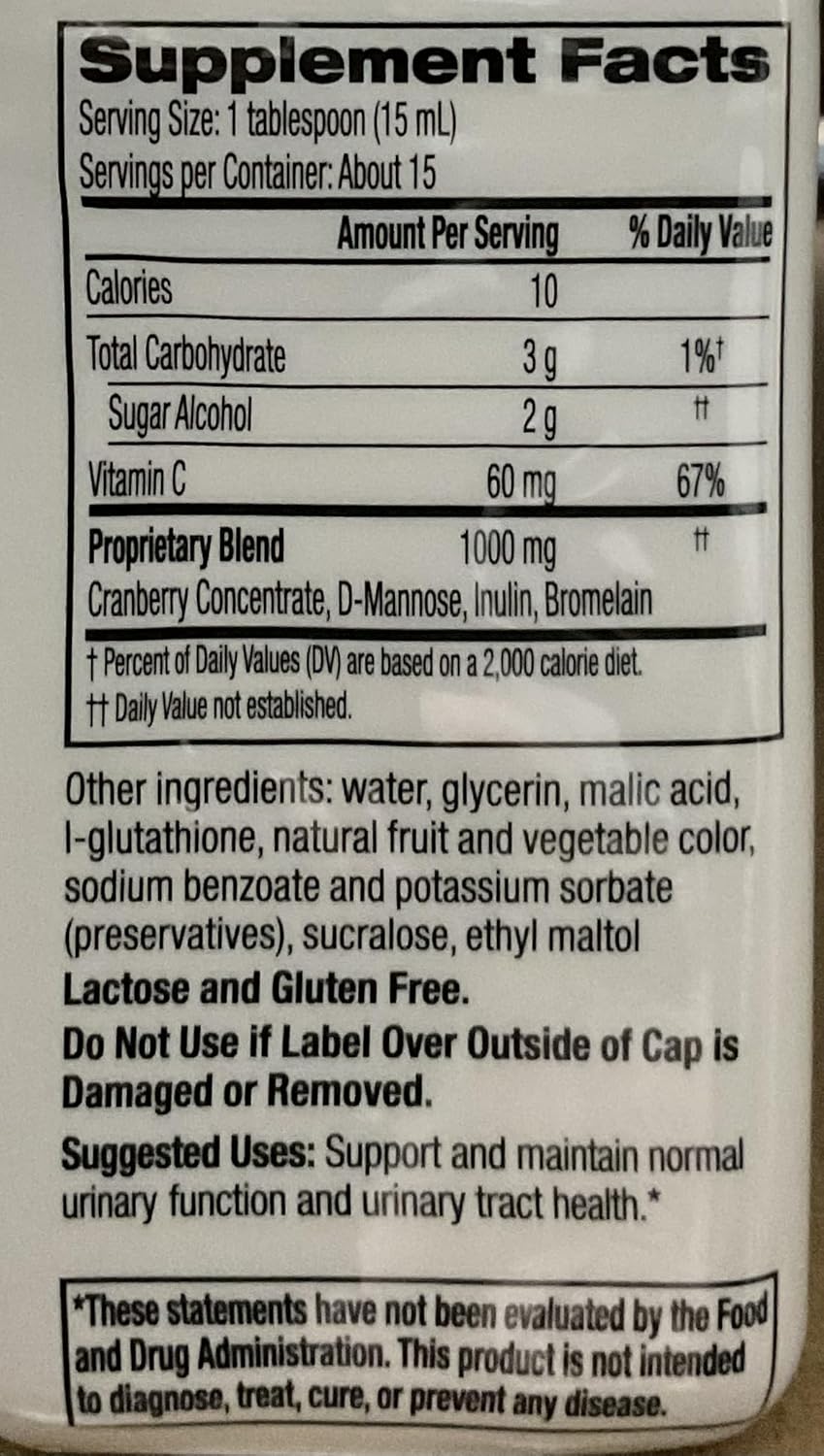 Pack of 6 Cystex Urinary Health Maintenance Cranberry 7.6 oz - Supports Urinary Health with Cranberry Extract