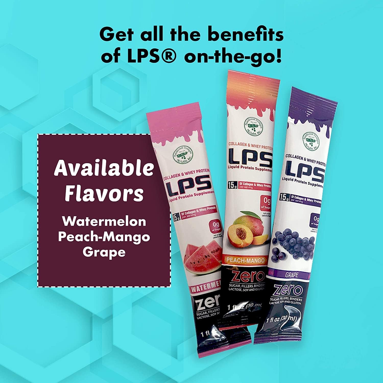 Pack of 6 Non-GMO Grape Liquid Collagen & Whey Protein Supplement for Healthy Skin & Hair