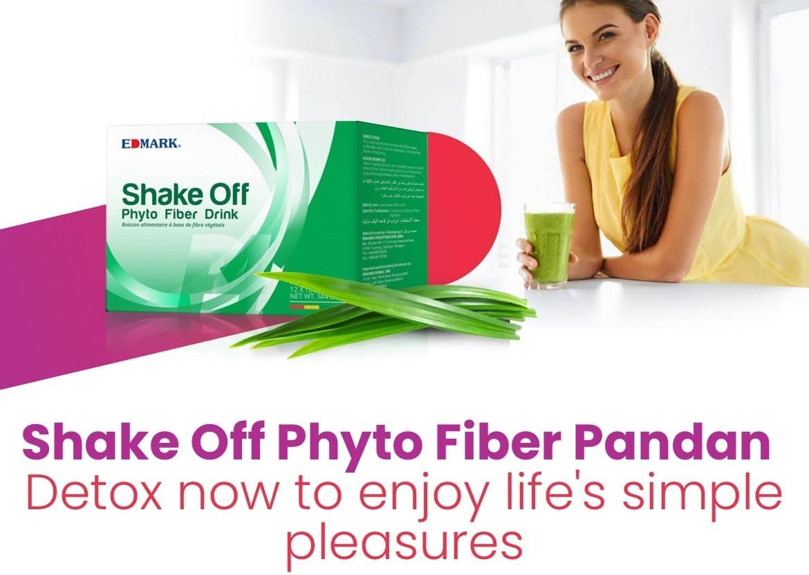Pandan Phyto Fiber Drink Mix - Natural Digestive Support with Plant Fiber, Roselle Berry, Organic Oats, & Garcinia Cambogia - Promotes Digestive Health & Regularity