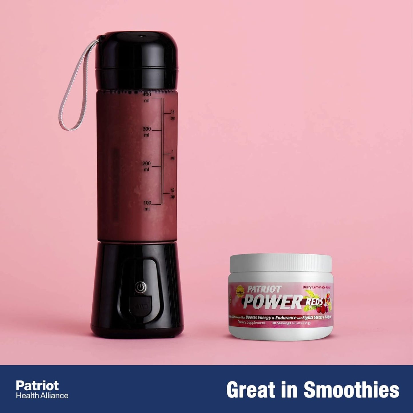 Patriot Power Reds: Antioxidant Probiotics Powder with Over 50 Superfoods, 30 Servings