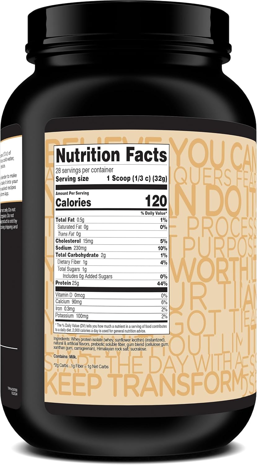 Perform Vanilla Whey Protein Isolate - 28 Servings, TransformHQ Brand - Gluten Free & Non-GMO
