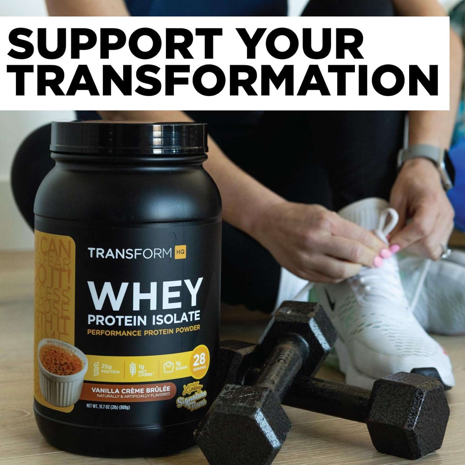 Perform Vanilla Whey Protein Isolate - 28 Servings, TransformHQ Brand - Gluten Free & Non-GMO