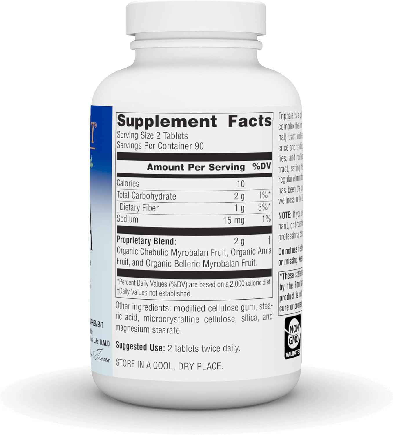 Planetary Herbals Triphala Internal Cleanser 1000mg for GI Tract Wellness - 180 Tablets