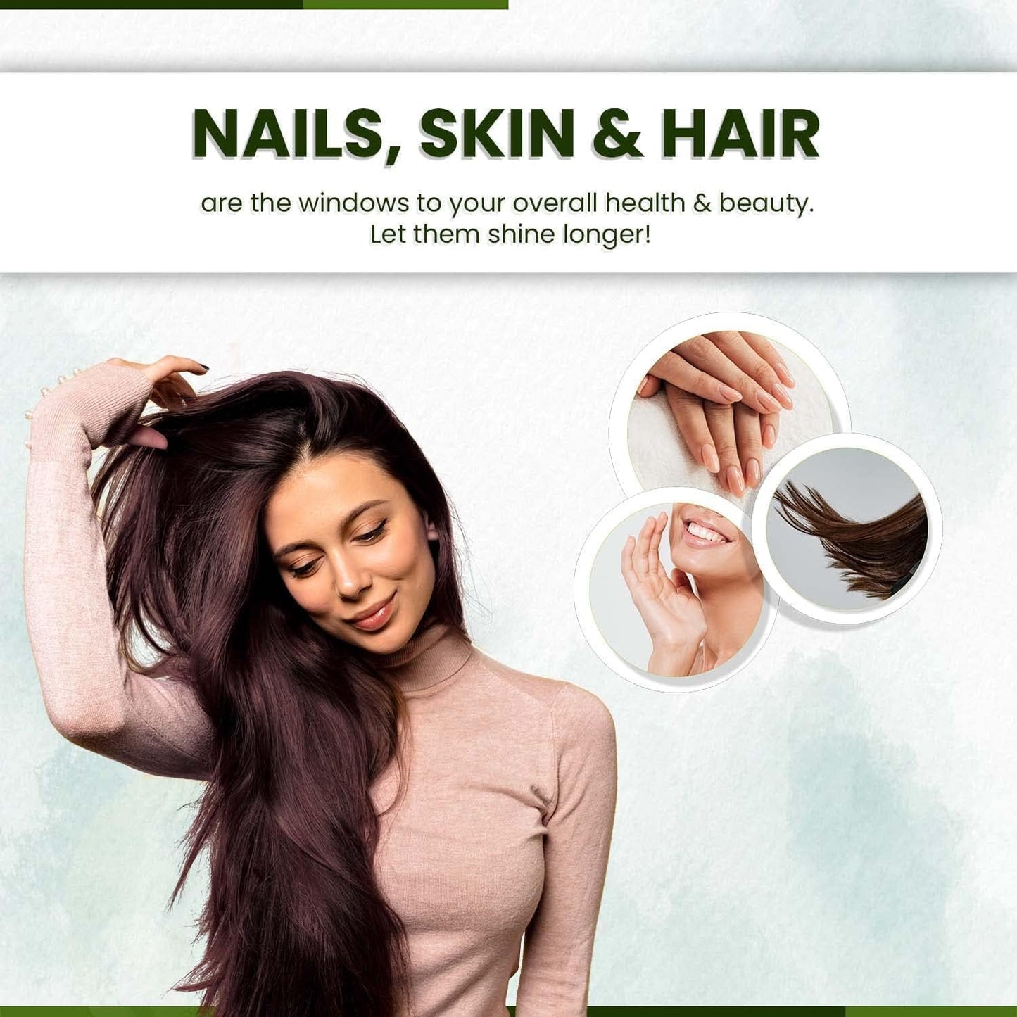 Plant Based Biotin 10000mcg Veg Capsules for Total Body Care - Natural Herbal Formula by Muralidhar Exports