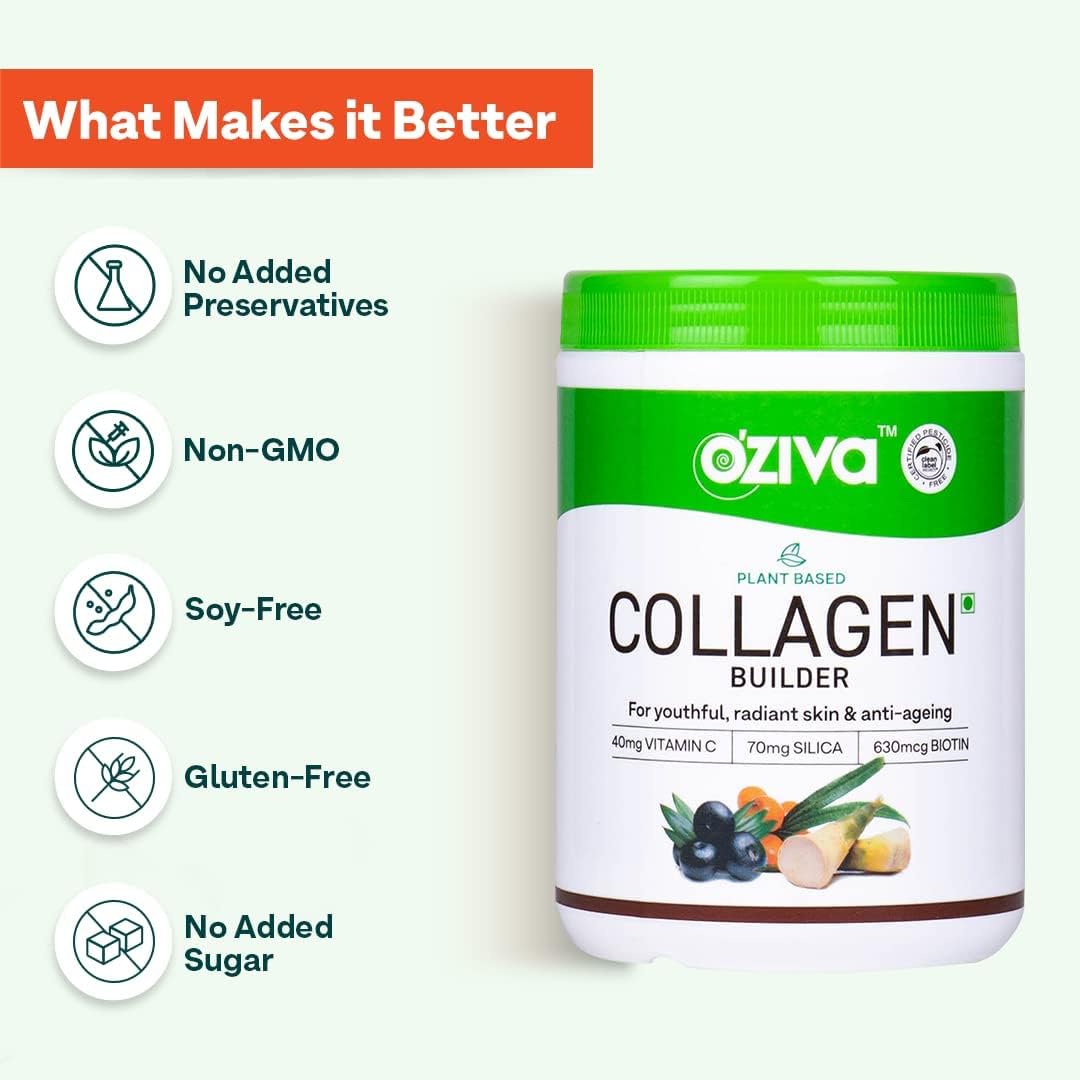 Plant-Based Collagen Powder for Radiant Skin | Anti-Aging Collagen Builder with Biotin & Vitamin C | Men & Women | Classic Collagen Formula | 1-Pack