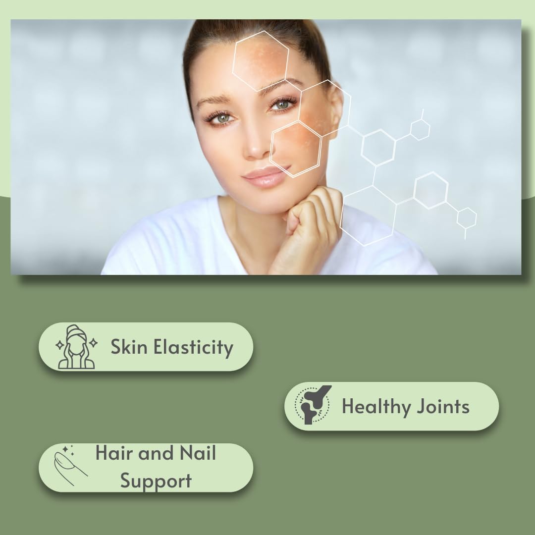 Plant-Based Collagen Supplement for Skin, Hair, and Nails | 500mg | 120 Capsules | USDA Certified | Skin Brightening Formula