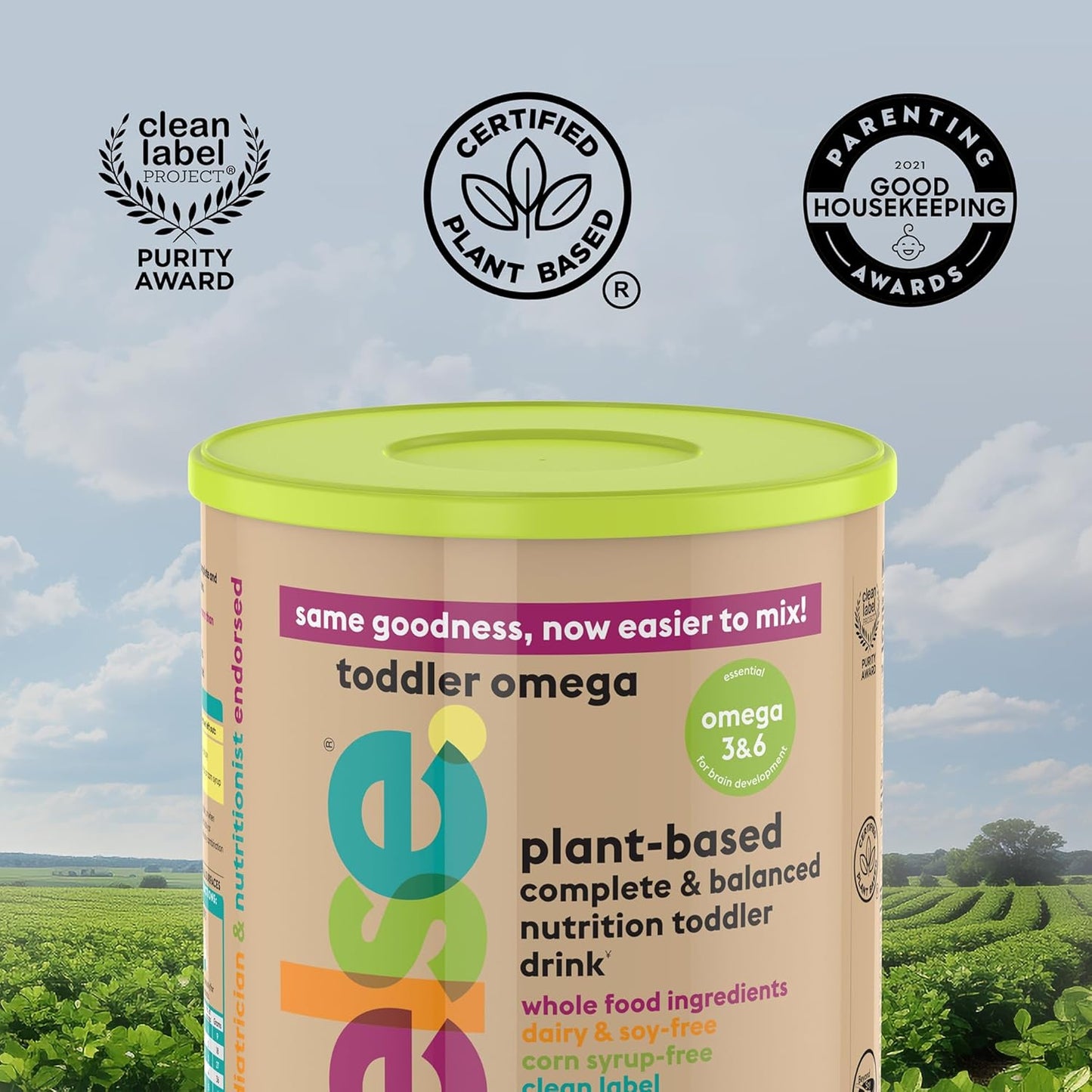 Plant-Based Toddler Formula for Ages 12-36 Months - Dairy-Free & Lactose-Free with Omega 3 & 6 - Soy Formula Alternative - 22 oz, 4 Pack