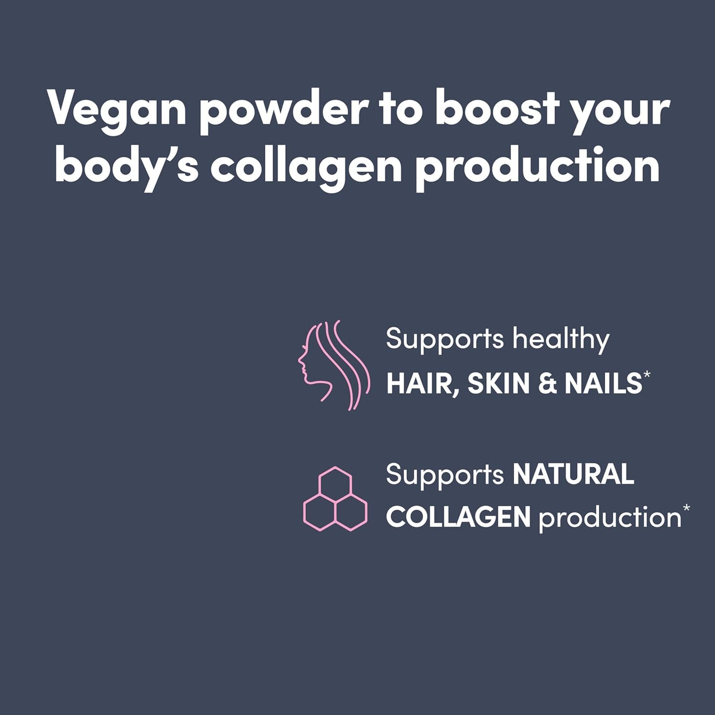 Plant-Based Vegan Collagen Booster with Hibiscus Flavor; Neocell Vegan Beauty Builder Alternative; 8.5 Oz Powder for 30 Servings