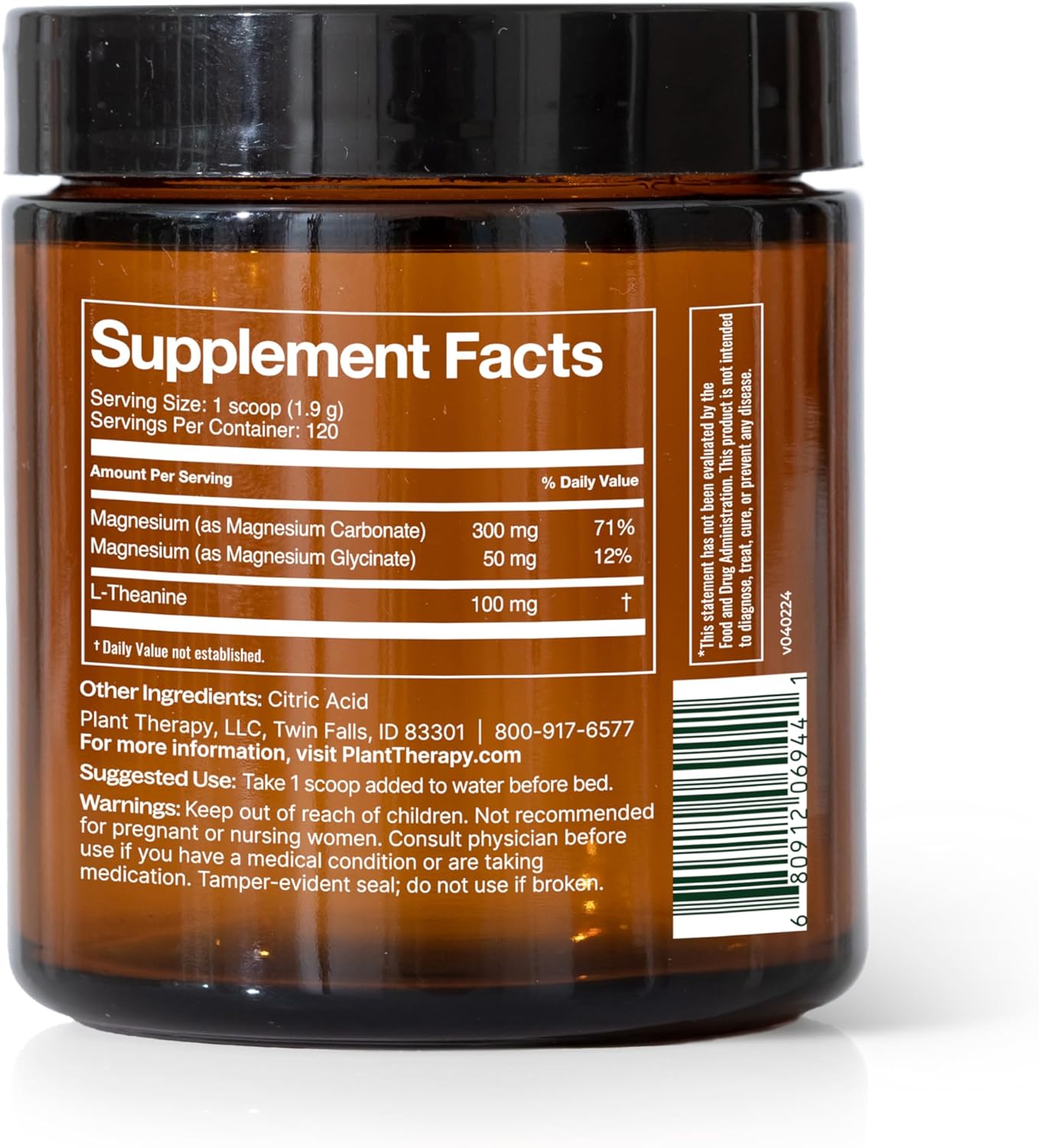 Plant Therapy Magnesium Powder 8.04 oz - Rest & Restore Formula for Better Sleep, Mind & Body Relaxation - Supports Healthy Magnesium Levels - 4 Month Supply - USA Made