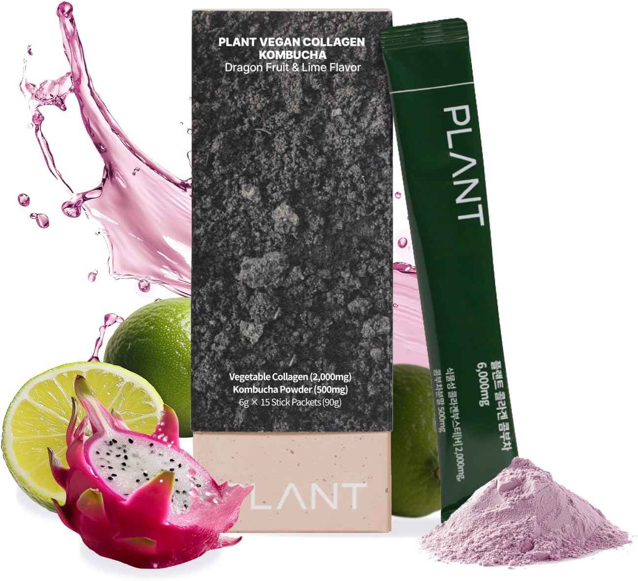 PLANT Vegan Collagen Kombucha + Collagen Jelly Vitamin D Probiotics