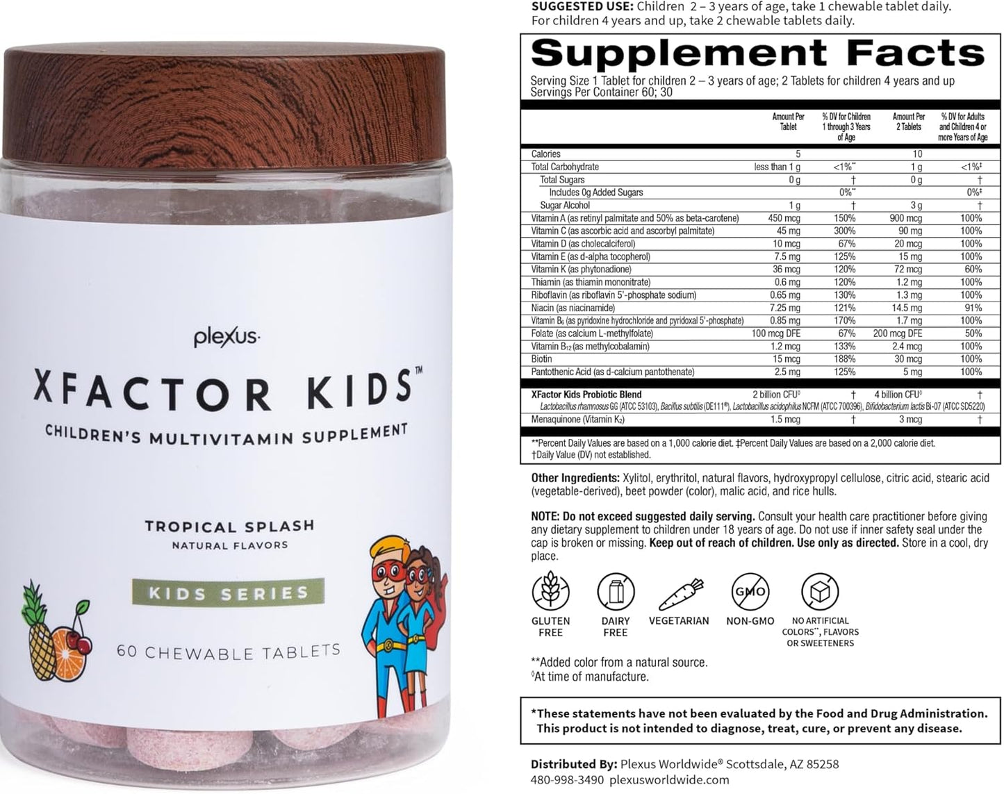 Plexus Xfactor Kids: Essential Children's Multivitamin for Overall Health and Wellness