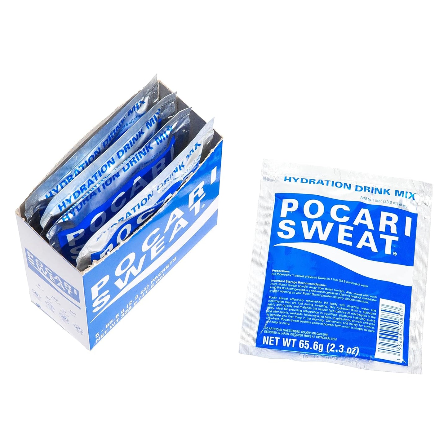 Pocari Sweat Powder - 20 Boxes, 5 Packets Each, 100 Total Packets, New in USA, Replenish Water & Electrolytes, Smart Hydration Drink from Japan