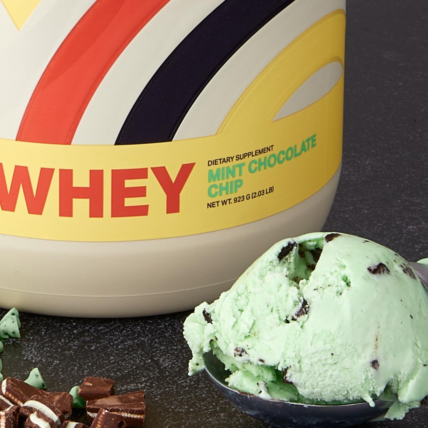 Podium Nutrition Mint Chocolate Chip Whey Protein Powder - 25 Servings, 25g Protein per Serving - Gluten & Soy Free