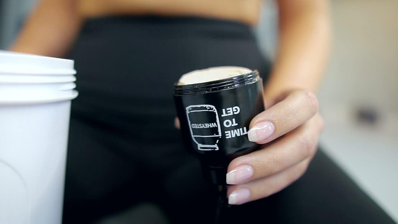 Portable Protein Powder Funnel Keychain for Gym, Workouts, & Travel - TSA Approved Container for ONMYWHEY Supplement