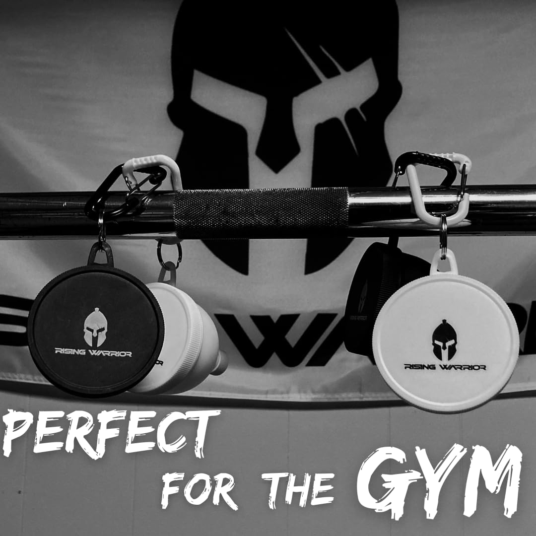 Portable Protein Powder Funnel Set - 4 Pack Water Bottle Funnels - Ideal for Pre-Workout, BCAA's, Protein | Mess-Free Keychain Container for Fitness, Travel