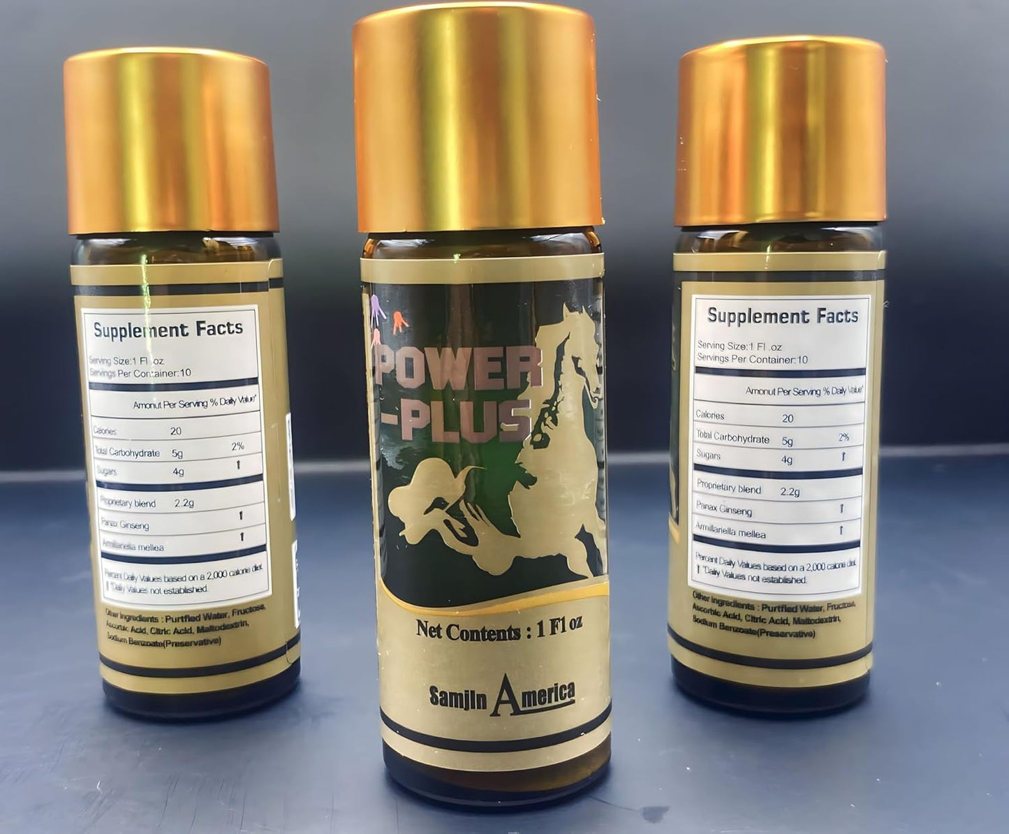POWER-PLUS Ginseng Energy Drink with Extra Strength - 1oz X 10 Bottles