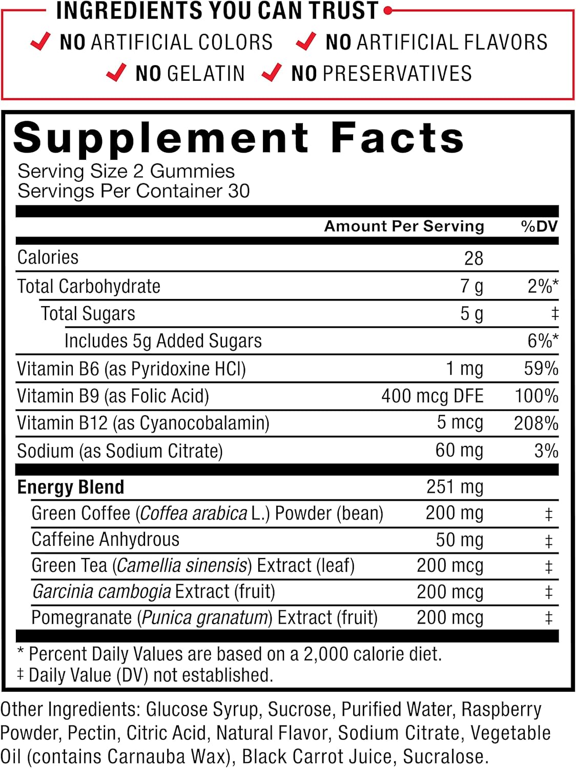 Power Up with Force Factor LeanFire Thermo Gummies - Energy Boosting Pre Workout Gummies with B12 Vitamins, Caffeine, Green Coffee Bean - 60 Gummies