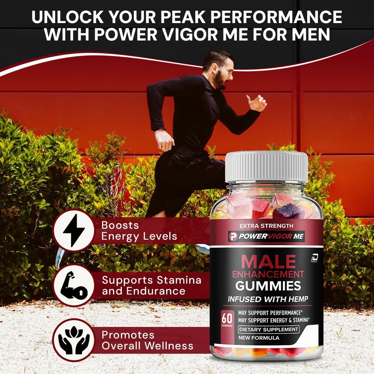 PowerVigorMe metabolism booster Gummies for Men - Official Formula with Natural metabolism booster Oil for Power and Vigor - 60 Gummies