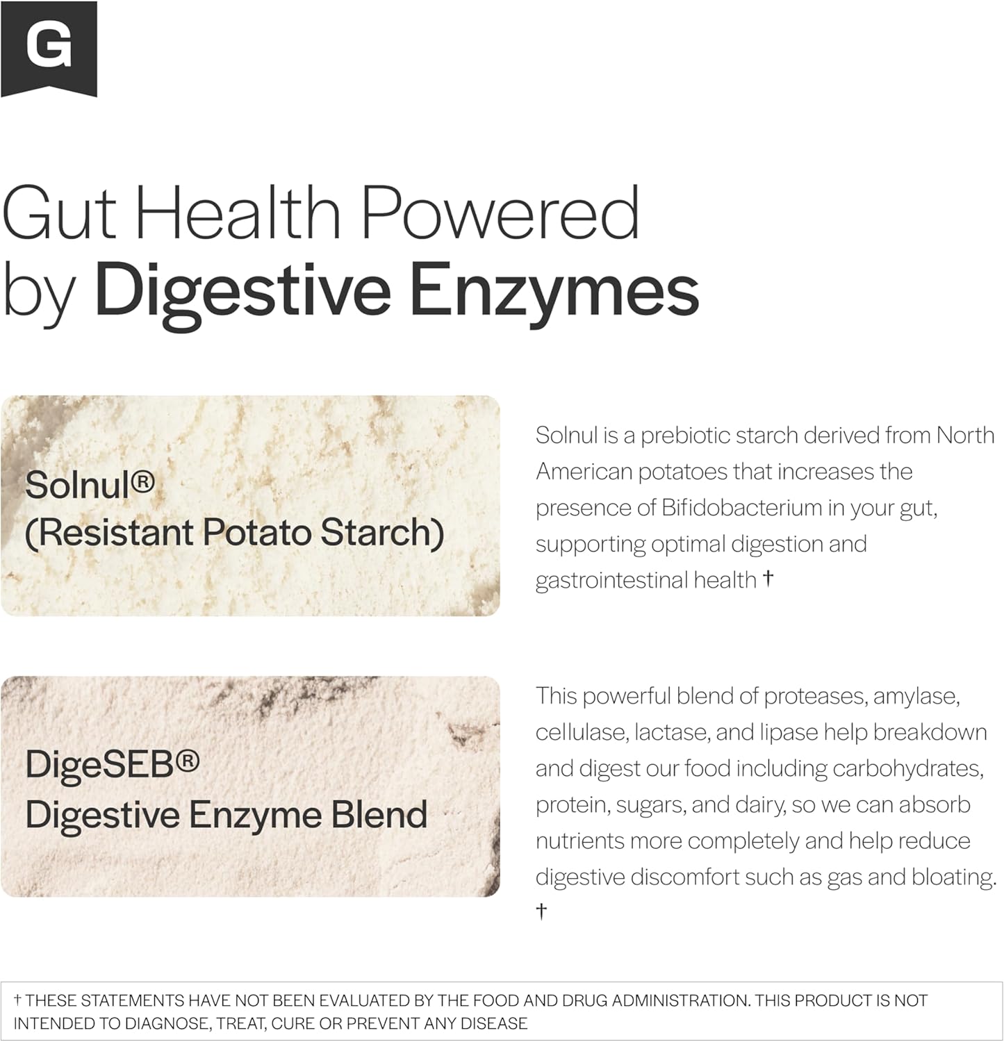 Prebiotic and Digestive Enzyme Powder for Daily Gut Health Support - Unflavored Drink Mix with 28 Servings
