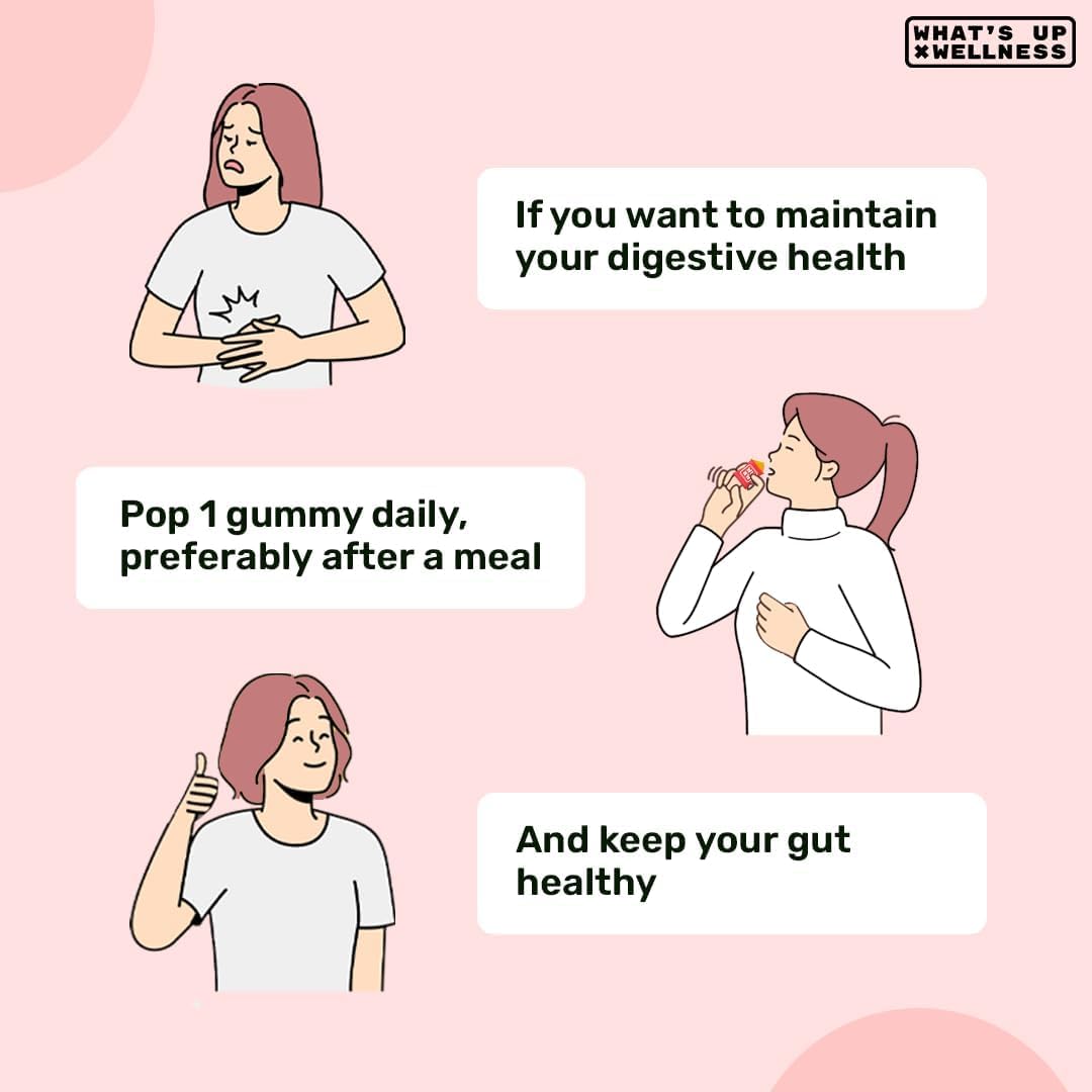Prebiotic and Probiotic Gut Health Gummies for Constipation & Bloating Relief - 15 Day Supply