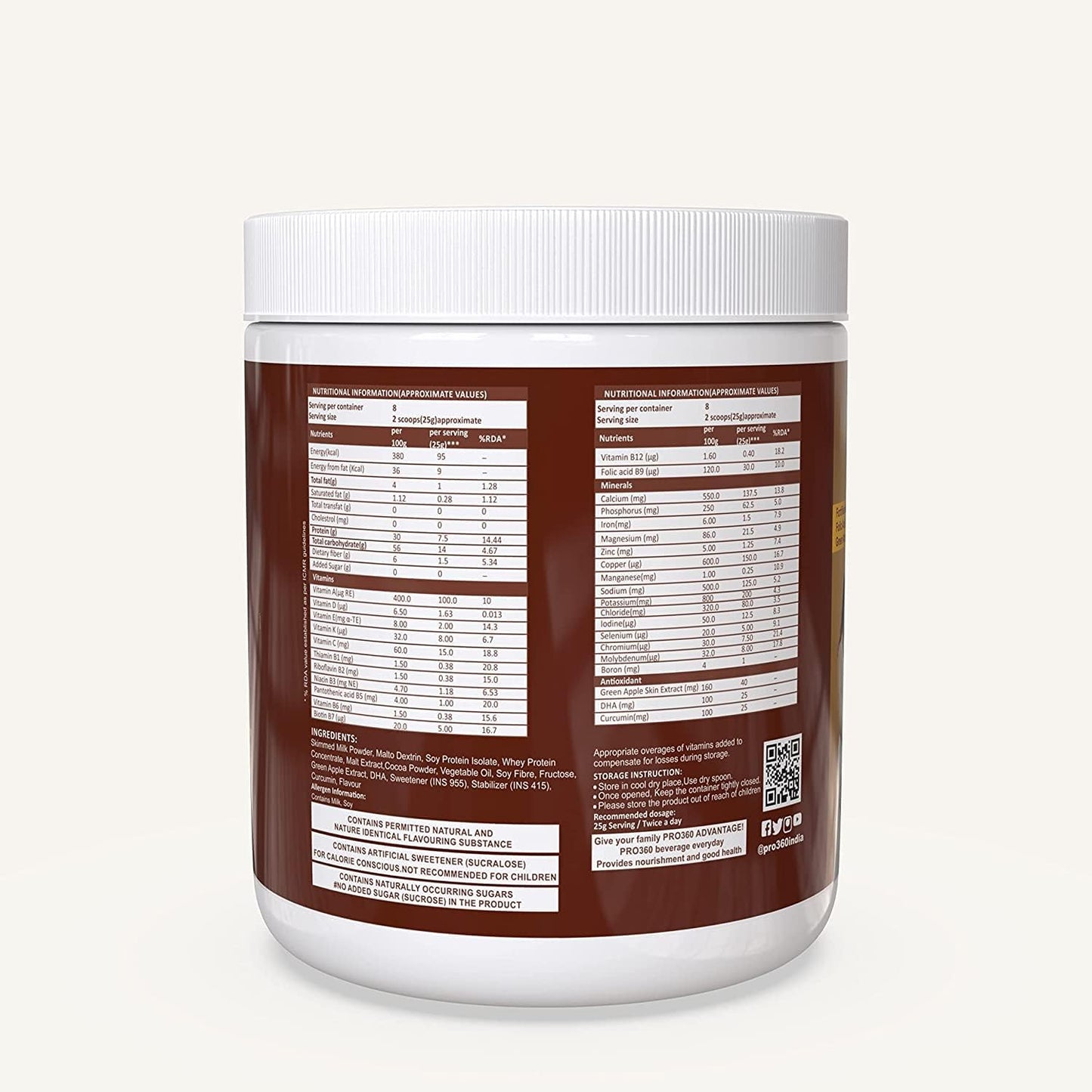 Pregnancy and Lactation Nutritional Supplement with Protein, DHA, Vitamins, and Minerals - Swiss Chocolate Flavor, 200g